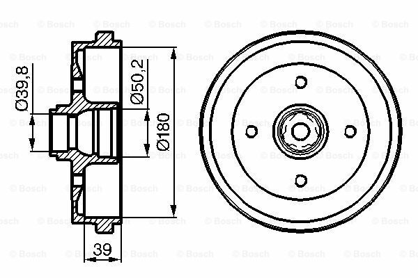 Fren Kampanası [180,1 / 74,5 mm]VW (VOLKSWAGEN) Polo 1.6 Classic 199807-200109; Polo 1.9 Diesel 199607-199912; Polo 1.9 SDI Classic 199512-199908; Polo 1.0 199603-199912; Polo 1.6 Variant 199705-199908; Polo 1.0 199705-199912; Polo 1.9 TDI Variant  V