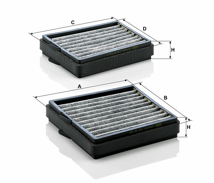 CUK 20 000-2 İÇ MEKAN FİLTRESİ MERCEDES-BENZ MERCEDES-BENZ C-Klasse (W203/C203/S203) CLC (C203) CLK (A/C209) 203 830 21 18    N17386