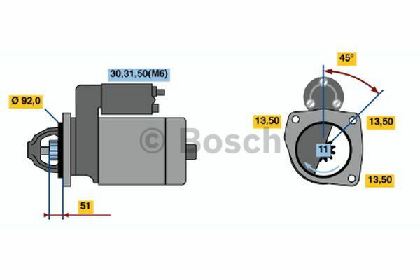 Marş  Motoru  MTU 0051516001