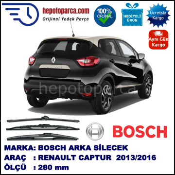 RENAULT Captur [J5] 280 mm 01.2013-... BOSCH Arka Silecek