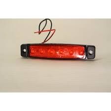 SBB12R6 12V 6 LEDLİ KIRMIZI PARMAK LAMBA İnce Dizayn Side Marke 30240013