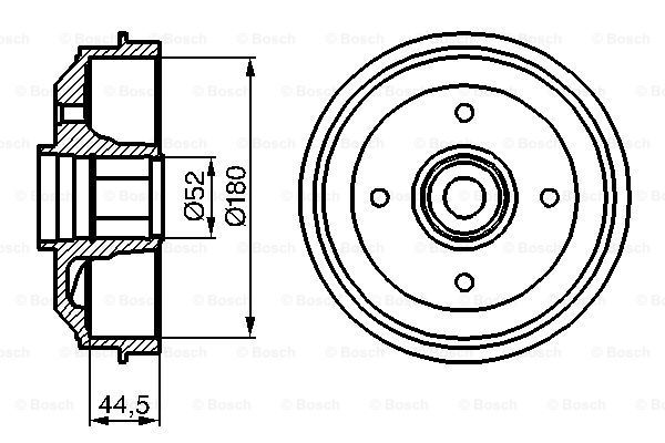 Fren Kampanası [180 / 81 mm]CITROEN; PEUGEOT 306 1.4i 199705 - 200310; 306 1.9 Diesel 199705 - 200310; 306 1.6i 199705 - 200310; 306 1.9 Diesel Turbo 199305 - 199704; Xsara 1.4i 199707 - 200008; 306 1.6i 199301 - 199704; ZX 1.9 Diesel 199405 - 1 PEU