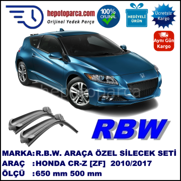 HONDA CR-Z [ZF] 03.10-... 650 / 500 mm. RBW Muz Silecek Seti  2'li Takım. U Kanca Uyumludur.