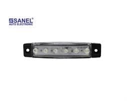 SBB24W6 24V 6 LEDLİ BEYAZ PARMAK LAMBA İnce Dizayn Side Marker  30240024