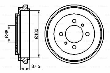 Fren Kampanası - [180,0  / 57,5  mm]NISSAN Sunny 1.4 Sedan ( 10.1990 - 10.1992 ); Sunny 1.6 Sedan ( 10.1990 - 10.1992 ); Sunny 2.0 Diesel Sedan ( 10.1990 - 10.1992 ); 100 NX 1.6 ( 10.1990 - 10.1992 ); Sunny 1.4 Hatchback ( 10.1990 - 10.1992 ); NIS 43