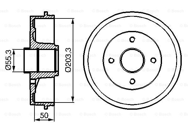 Fren Kampanası [203,3 / 85,5 mm]RENAULT Laguna I 2.0i 199509-200102 REN 7700840711; REN 7700