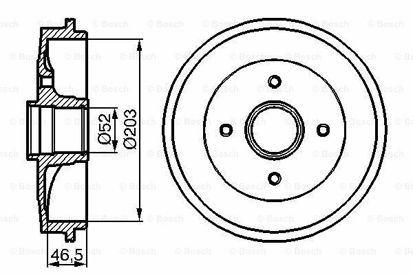 Fren Kampanası [203 / 71,5 mm]PEUGEOT; CITROEN 206 1.4 HDi 200109-200902; 206 1.6i 199806-200708; 206 1.4 Sedan 200602-200903; 206 1.4i 199806-200902; 206 1.4 200003-200902; 206 1.4i 200003-200902; 206 1.1i 199806-200510; 106 1.0i 199605-200505; S PE