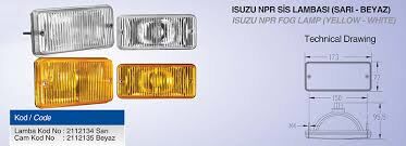2112135  ISUZU SİS LAMBASI BEYAZ