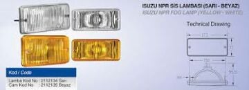 ÇERAY 2112135  ISUZU SİS LAMBASI BEYAZ
