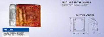 2112137 ISUZU NPR SİNYAL LAMBA CAMI