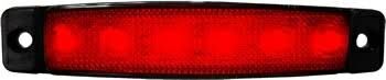SBD12R6 12V 6 LEDLİ KIRMIZI DİKDÖRTGEN Dizayn Side 30580002