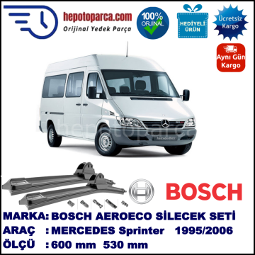 MERCEDES-BENZ Sprinter [T1N] 02.1995-05.2006, 600 / 530 mm. BOSCH AEROECO Aparatlı Muz Silecek