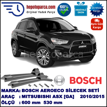 MITSUBISHI ASX [GA] 04.2010-..., 600 / 530 mm. BOSCH AEROECO Aparatlı Muz Silecek