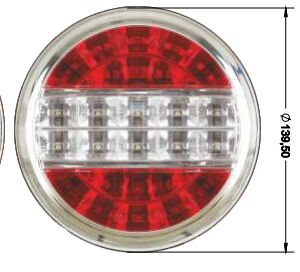 201403 24V HAMBURGER UN.DORSE STOP LAM.GERİ Vİ. SİNYAL YOK 3 FONFONKSİYON  .KROM ÇERÇEVE