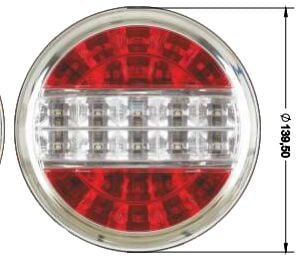 ÇERAY.201403 201403 24V HAMBURGER UNİVERSAL DORSE STOP LAMBASI KROM ÇERÇEVE