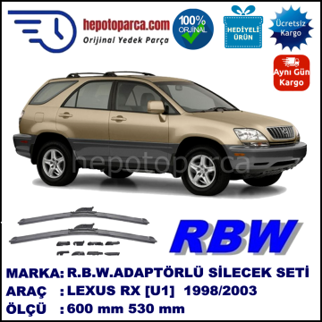 LEXUS RX [U1] 01.1998-02.2003, 600 / 530 mm.  RBW  ADAPTÖRLÜ MUZ SİLECEK SETİ