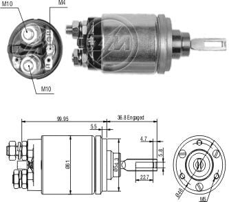 741   MARŞ OTOMATİĞİ 12V MAGİRUS DAR GÖBEK-FLANŞ MERCEDES DEUTZ 0331401008 0.331.401.508