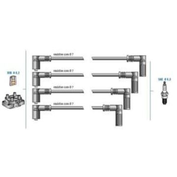 DODUCO 7676  BUJİ KABLOSU TOFAŞ D.K.Ş  1.6 SLX ENJ. MOTOR DOĞAN KARTAL ŞAHİN  46429472