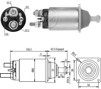834   MARŞ OTOMATİĞİ 24V DAF YM UZUN TİP SNLS 258 MD 258 2339403509
