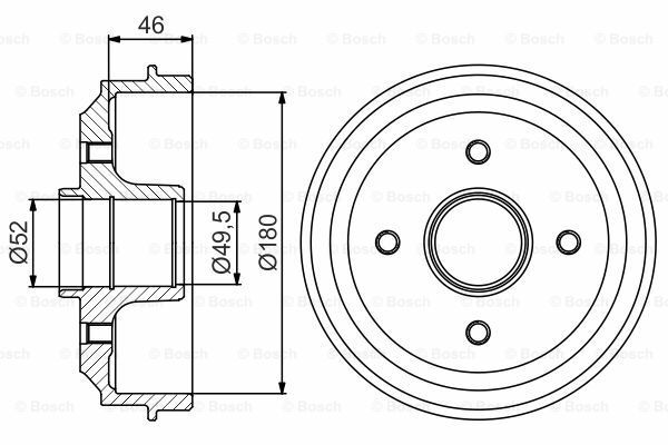 Fren Kampanası [180 / 46 mm]PEUGEOT; CITROEN 206 1.4 HDi 200109-200902; 206 1.6i 199806-200708; 206 1.4 Sedan 200602-200903; 206 1.4i 199806-200902; 206+ 1.4 200903-; 206 1.4 200003-200902; 206 1.4i 200003-200902; 206+ 1.4 HDi 200903-; 206 1.1i  PEU