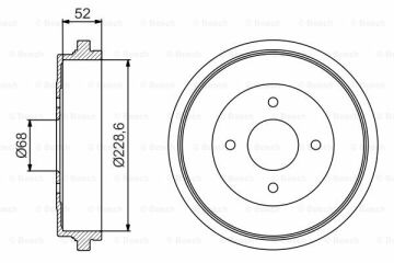 Fren Kampanası - [228,6 / 51 mm]NISSAN Primera 1.6i Sedan 199606-199905 NIS 432062F010