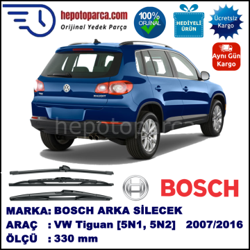 VW Tiguan [5N1, 5N2] 330 mm 11.2007-... BOSCH Arka Silecek