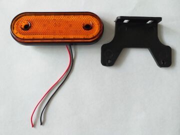 20 LEDLİ OVAL SİDE MARKER BRAKETLİ SARI