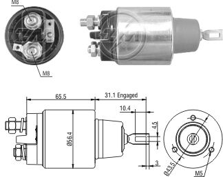 1575  MARŞ OTOMATİĞİ 12V LAND ROVER FİŞLİ ÇAPRAZ 1011 MAGİRUS MAGURUS 0331303168