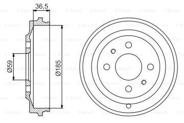 Fren Kampanası [185 / 36,5 mm]FIAT Palio 1.2 i.e. 8V 199911 - 200109; Palio 1.3 JTD 16V 200307 - 201112; Palio 1.6 i.e. 16V 199803 - 200012; Siena 1.6 i.e 16V 199805 - 200112; Siena 1.4 i.e 199805 - 200106; Siena 1.6 i.e 16V 199704 - 2 FIA 5923606