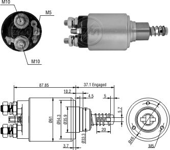 1653  MARŞ OTOMATİĞİ 12V YM 230 SERİSİ -JOHN DEERE DEUTZ PD250 DODGE SNLS 280 2339402149
