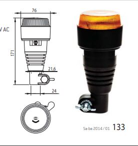 YD-D-0500 DXS-FL5MV.05 XENON TEPE DÖNER LAM.CIVATA