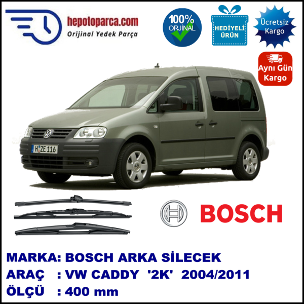 VW Caddy [2K] 400 mm 02.2004-... BOSCH Arka Silecek
