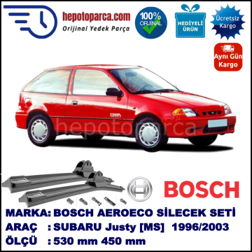 SUBARU Justy [MS] 10.1996-08.1903, 530 / 450 mm. BOSCH AEROECO Aparatlı Muz Silecek