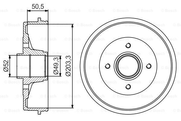 Fren Kampanası - [203,3 / 50 mm]RENAULT Laguna I 2.0i 199509-200102 REN 7700840711