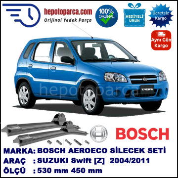 SUZUKI Swift [Z] 11.2004-..., 530 / 450 mm. BOSCH AEROECO Aparatlı Muz Silecek