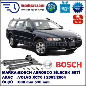 VOLVO XC70 I  08.2003-07.2004, 600 / 530 mm. BOSCH AEROECO Aparatlı Muz Silecek
