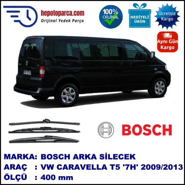VW Caravelle T5 [7E] 400 mm 09.2009-05.2013 BOSCH Arka Silecek