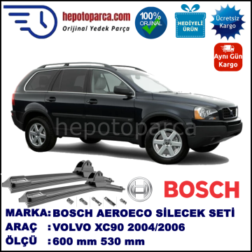 VOLVO XC90  08.2004-07.2006, 600 / 530 mm. BOSCH AEROECO Aparatlı Muz Silecek