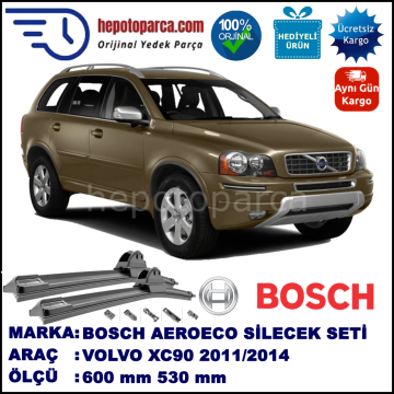 VOLVO XC90  08.2011-..., 600 / 530 mm. BOSCH AEROECO Aparatlı Muz Silecek