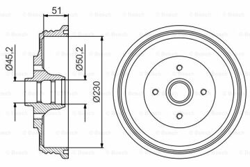 Fren Kampanası - [230 / 51 mm]SEAT Inca 1.9 D 199511 - 200306; Caddy 1.9 D 199511 - 200306; Caddy 1.9 SDI 199511 - 200009; Caddy 1.9 TDI 199612 - 200009; Inca 1.9 SDI 199512 - 200009; Inca 1.4 200009 - 200306; Caddy 1.4 199712 - 200306 VWW 6K9501615;