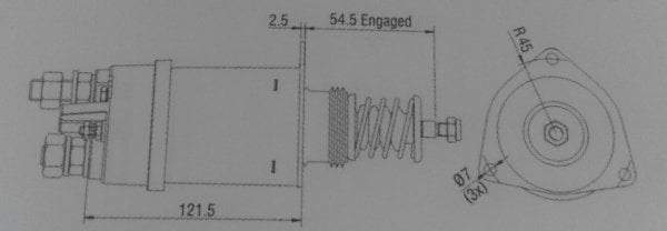 7361 MARŞ OTOMATİĞİ 24V CUMMINS REMY 41MT 42MT  CATERPILLER DELCO REMY   1115667,1115668