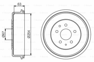 Fren Kampanası - [254,0  / 66,5  mm] Hilux 1.8 Pickup 198808 - 199408; Hilux 2.4 Diesel 198408 - 199807; Hilux 2.4 Diesel Pickup 198808 - 199708; Hilux 1.8 Pickup 198901 - 199410; Hiace 2.4 Diesel 198401 - 198808; Hilux 2.4 Diesel Pickup TOY 42431351