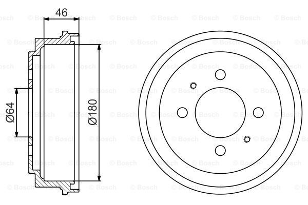 Fren Kampanası [180 / 46 mm] Colt 1.3i 12V 199511 - 200005; Lancer 1.3i 12V 199511 - 200105; Colt 1.3i 12V 199112 - 199511; Lancer 1.5 199511 - 200009; Lancer 1.5i 198809 - 201009; Lancer 1.5 199112 - 199610; Colt 1.6i 16V 199511 PRO MB699290; PRO MB