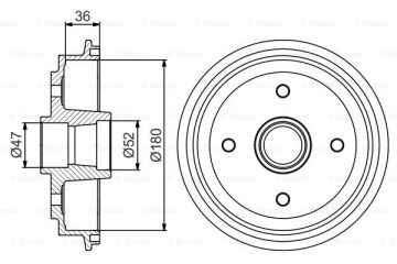 Fren Kampanası - [180 / 36 mm]SUZUKI Swift 1.3i Hatchback 199606-200103 SUZ 96062139; SUZ 435116