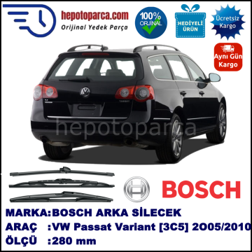 VW Passat Variant [3C5] 280 mm 08.2005-11.2010 BOSCH Arka Silecek