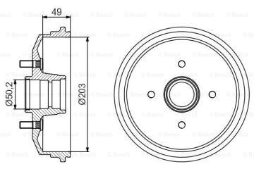 Fren Kampanası - [203 / 49 mm]FORD Fiesta 1.25i 16V 199511 - 200212; Fiesta 1.3i 199511 - 200212; Escort 1.6i 16V 199501 - 200109; Escort 1.6i 16V Turnier 199501 - 200109; Fiesta 1.8 D 199510 - 200106; Escort 1.8 TD 199501 - 200109; Fi FOR 7S511113BA