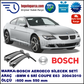 BMW Serie 6 [E 63] 01.2004-07.2010, 600 / 550 mm. BOSCH AEROECO Aparatlı Muz Silecek