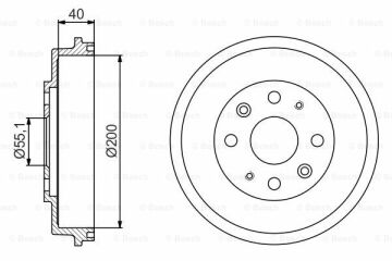 Fren Kampanası - [200 / 42 mm]MAZDA 323 P 1.3i Hatchback 199610-200009 MAZ D10226251A; MAZ D102