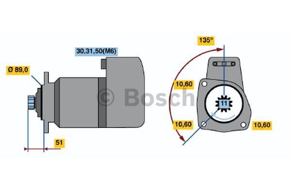 Marş  Motoru KHD; IRMER U. ELZE M 290-Serie; D 1000-Serie; F 10-Serie KHD E8R24X9H7622; KHD E2