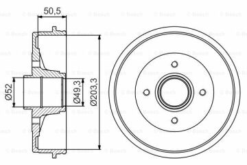 Fren Kampanası - [203,3 / 51 mm]NISSAN Micra 1.2i 200506 - 201010; Note 1.4 200601 - ; Micra 1.2i 200211 - 200505; Note 1.5 dCi 86 200601 - 201112; Micra 1.5 Diesel Turbo 200308 - 201010; Note 1.6 200601 - ; Micra 1.0i 200211 - 200505; Mic NIS 43206A